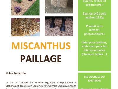 Paillage miscanthus = contribuer à développer une filière respectueuse de la qualité de l'eau!